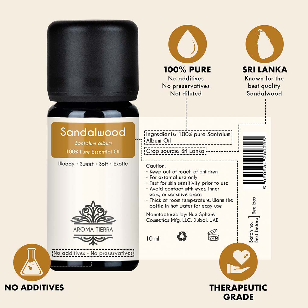 Sandalwood Essential Oil (Santal) - 100% Pure