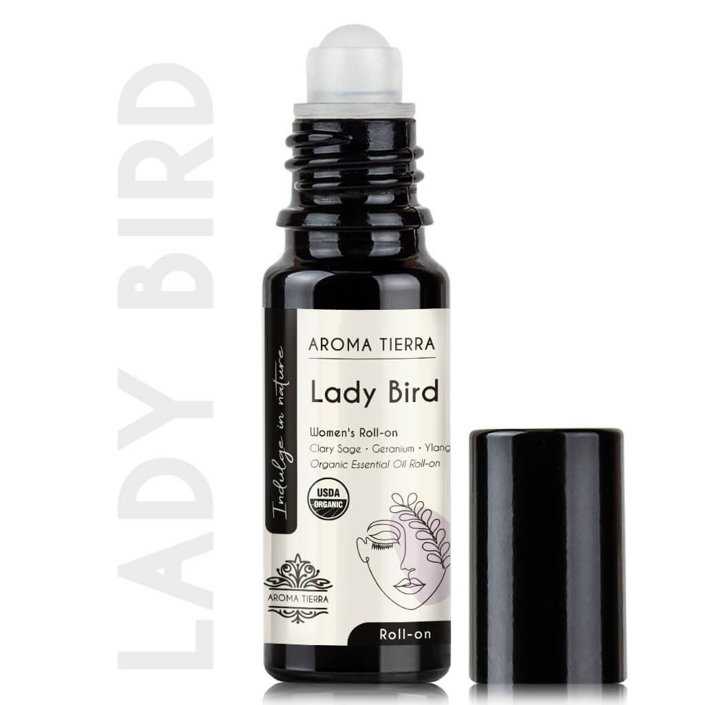 Aroma Tierra Lady Bird Roll-on blends best for relieving menstrual discomfort, elevate mood.
