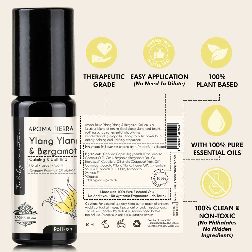 Ylang Ylang & Bergamot - Essential Oil Roll-on Organic