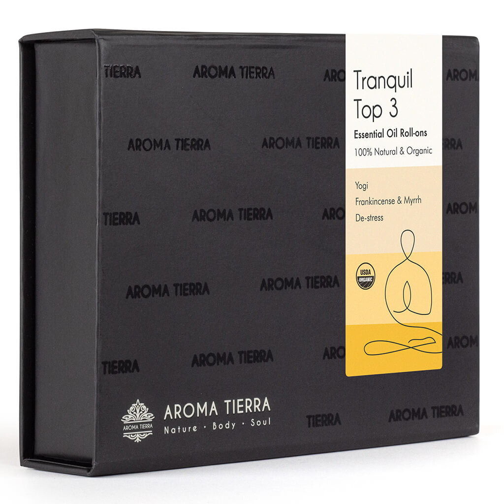 Aroma Tierra tranquil 3 Roll-on Set - Aromatherapy, Gift, wellness