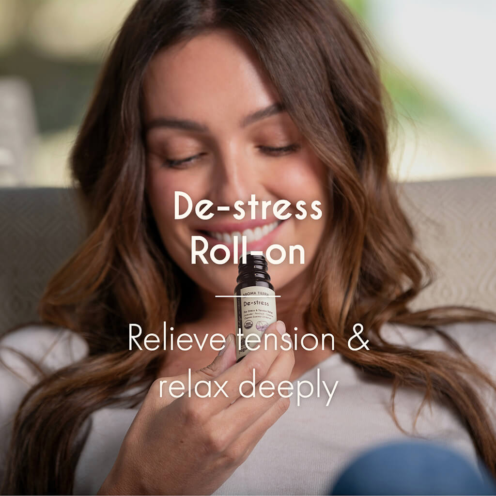 100% Certified Organic and Natural Aroma Tierra De-stress blended essential oil