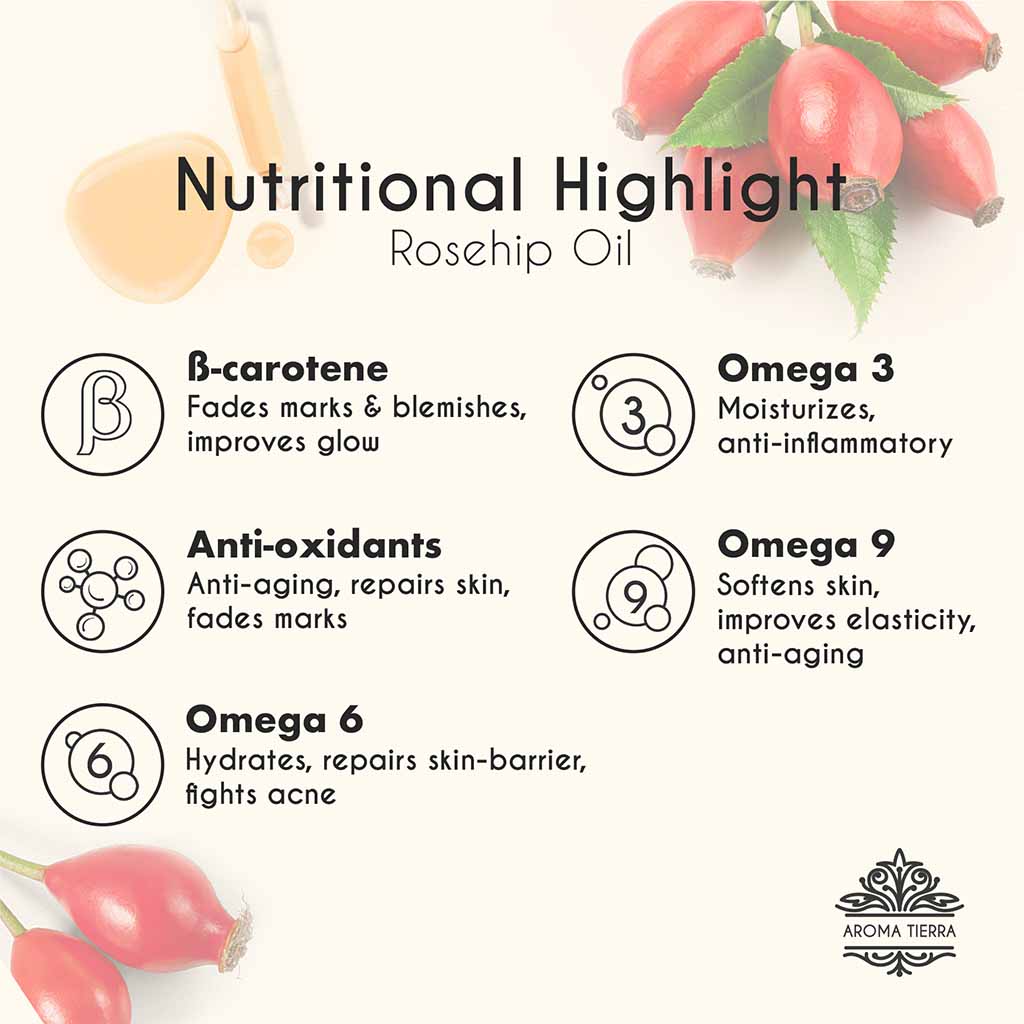 100% Pure Organic Rosehip Carrier Oil best  for anti-aging and anti-oxidants.