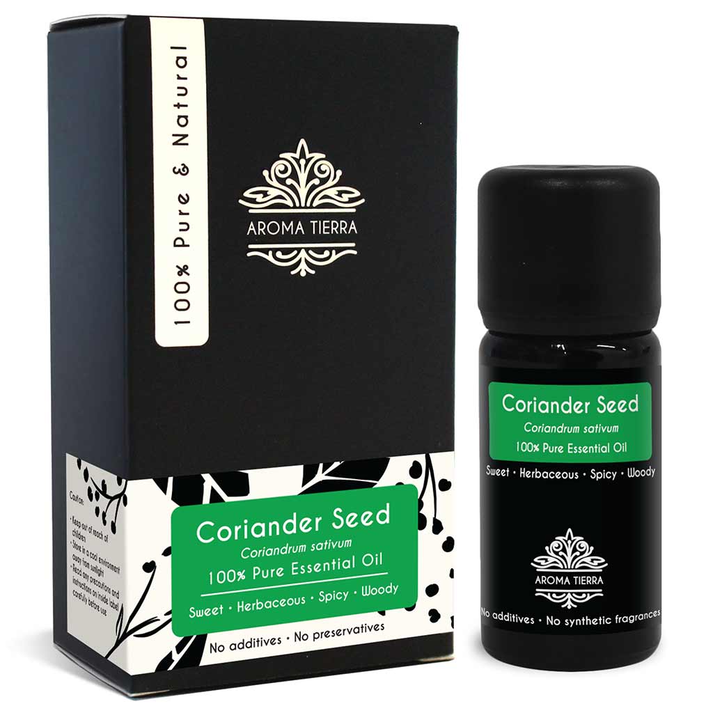 100% Natural and Pure Coriander Seed essential oil, no preservatives, no additives, undiluted, no solvent, no synthetic fragrance .