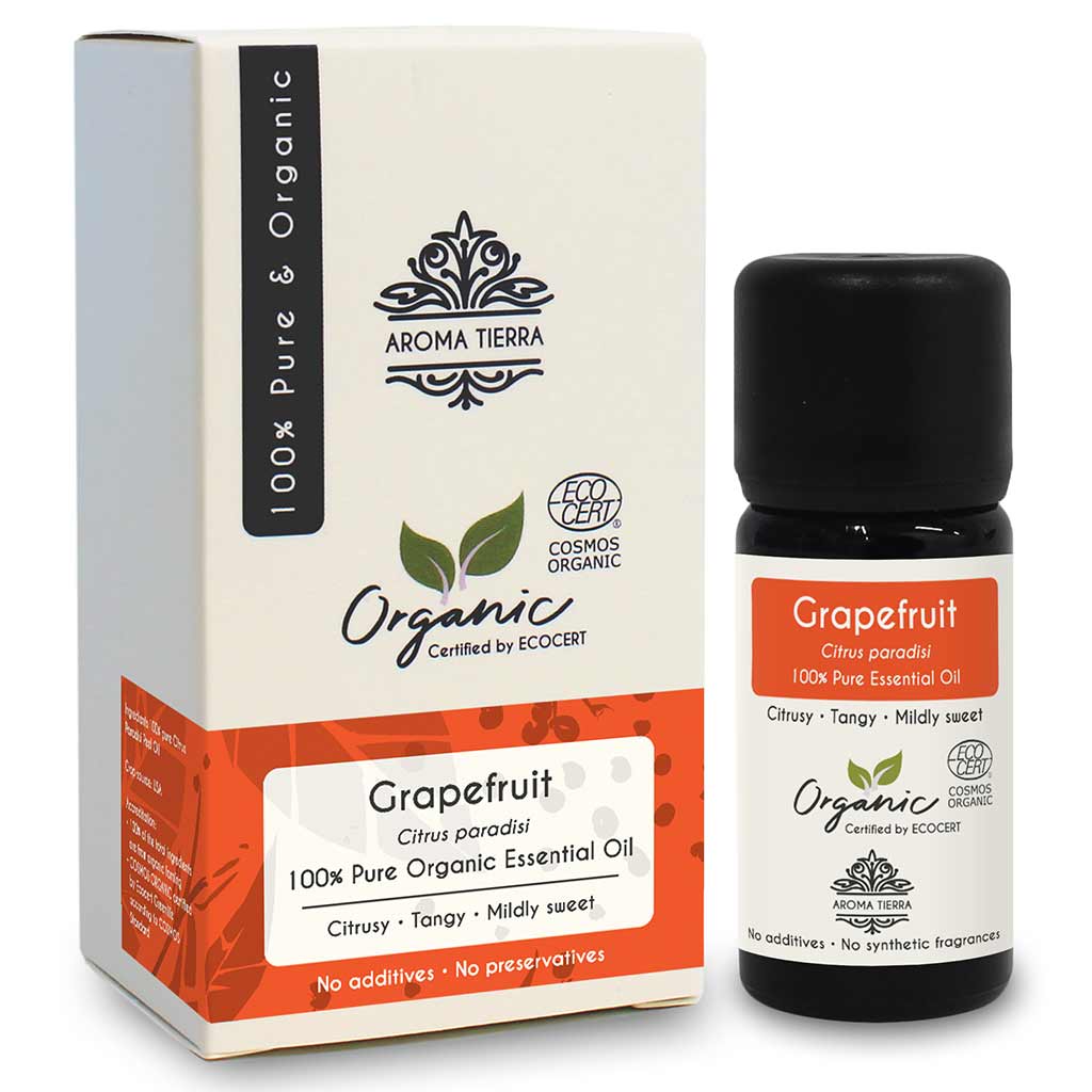 Best Organic Grapefruit essential oil reduce oily skin, brighten skin, anti-aging, relieves nausea.