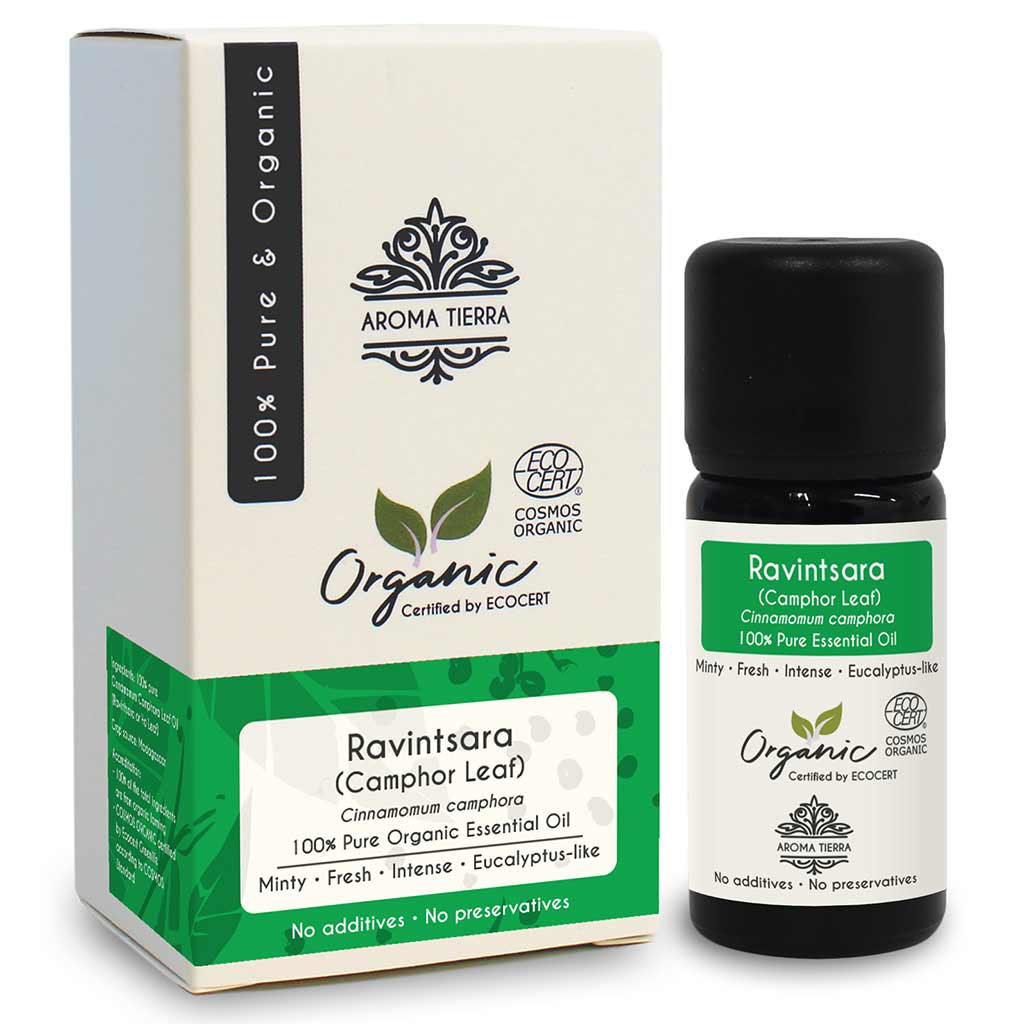 Best Organic Ravintsara essential oil natural pain reliever, insect repellant, detoxifying.