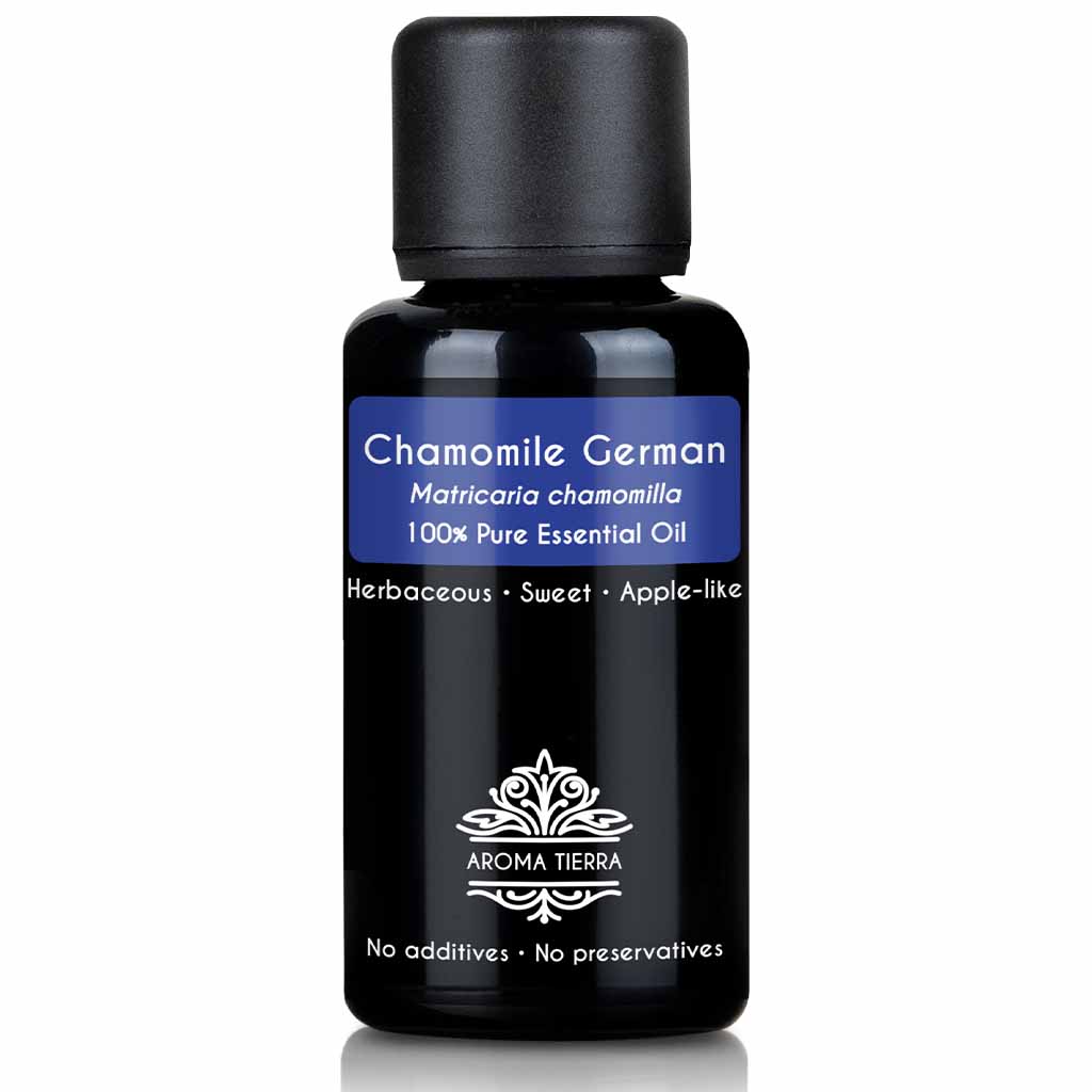 Aroma Tierra natural and pure Chamomile German essential oil therapeutic grade, 30 ml.