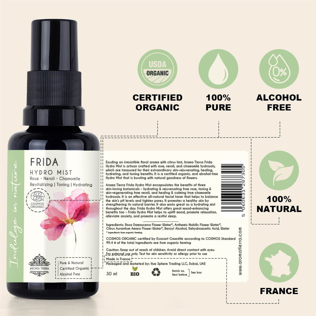 Frida Hydro Mist - For Face, Toner, Relaxation