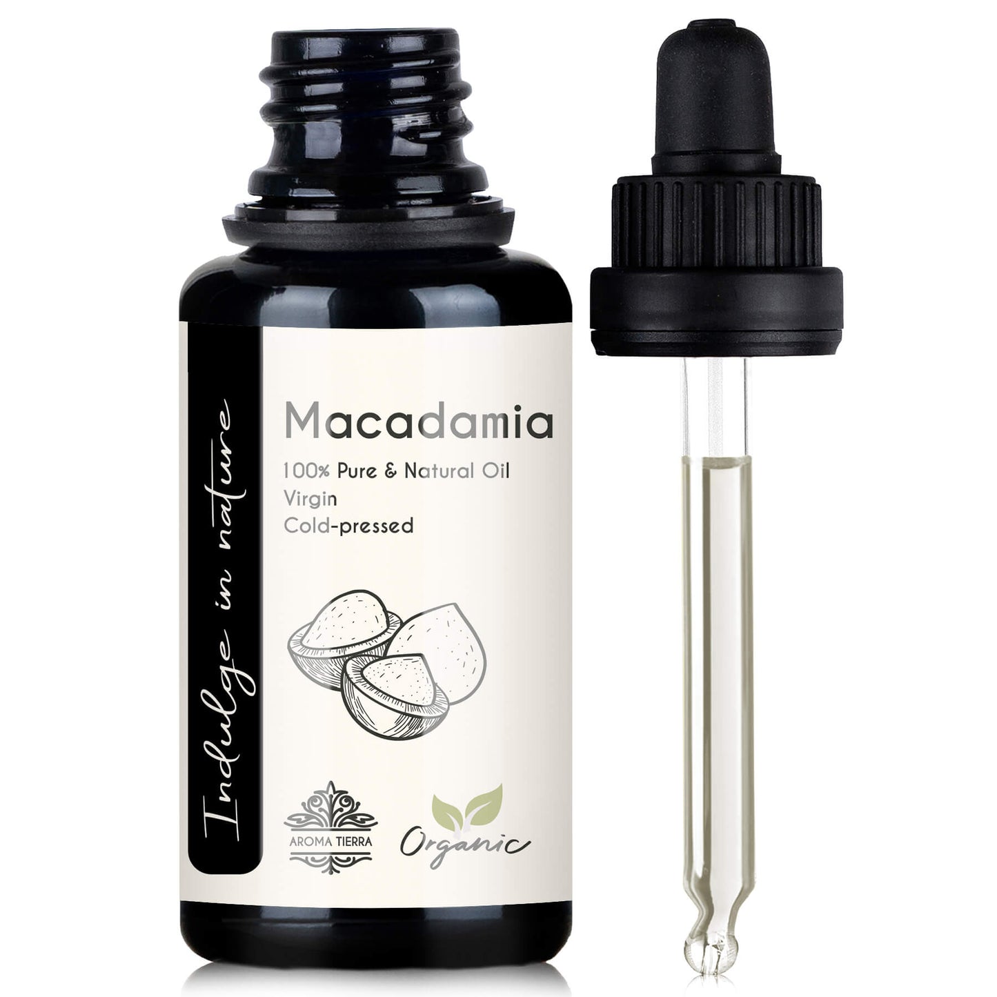 Organic Macadamia Oil - 100% Pure Cold-Pressed Natural
