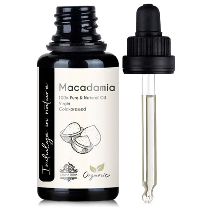 Organic Macadamia Oil — 100% Pure, Cold-Pressed, Unrefined