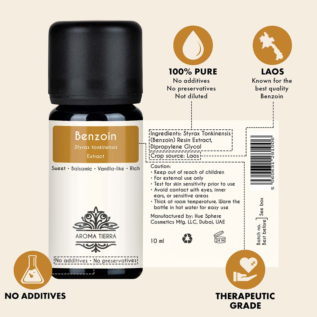 Benzoin Essential Oil Extract - 100% Pure Natural