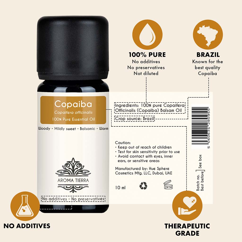 Copaiba Essential Oil (Copaiba Balsam) - 100% Pure Natural