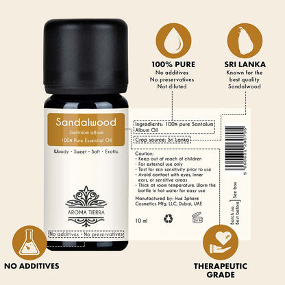Sandalwood Essential Oil (Santal) - 100% Pure