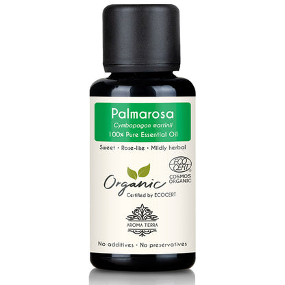 Organic Palmarosa Essential Oil - 100% Pure Natural