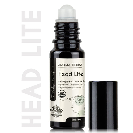 Aroma Tierra Head Lite Roll-on essential oil  best migraine and headache. 