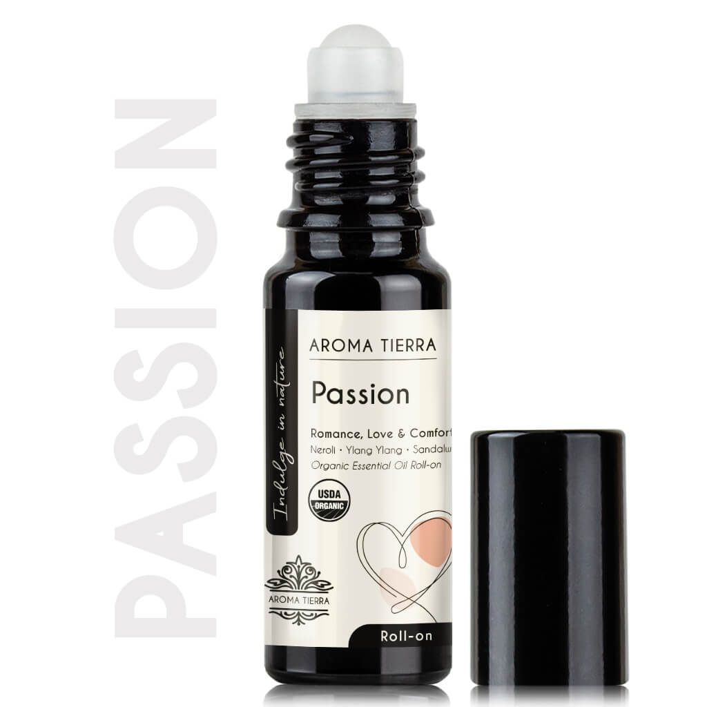 Aroma Tierra Passion Roll-on blends best for romance, love and comfort essential oils