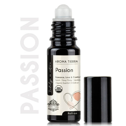 Aroma Tierra Passion Roll-on blends best for romance, love and comfort essential oils