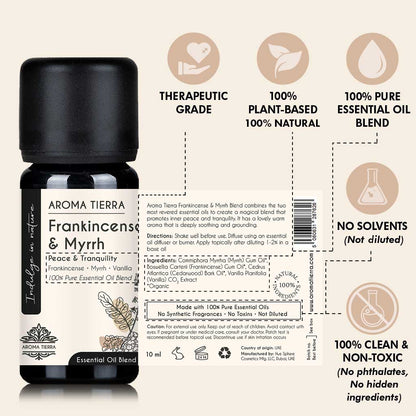 Frankincense & Myrrh Essential Oil Blend – Soothing & Grounding Aroma