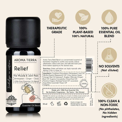 Relief Essential Oil Blend – For Sore Muscles, Joints & Pain Relief