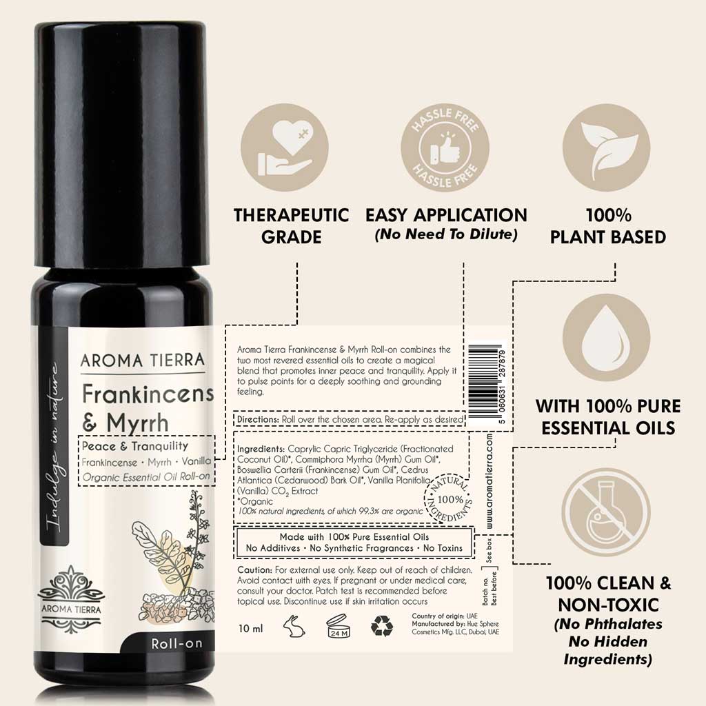 اللبان والمر - زيت عطري دوار عضوي