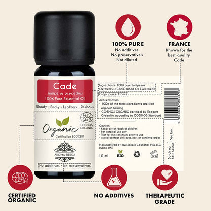 Organic Cade Essential Oil (Rectified) - 100% Pure Natural