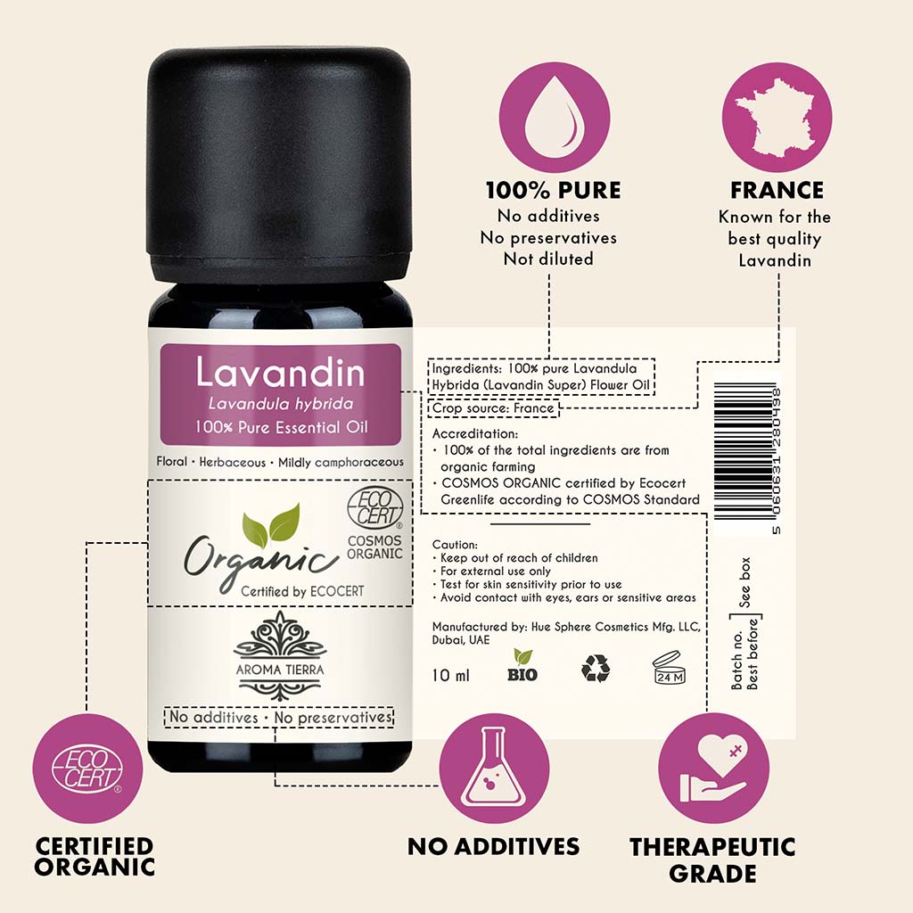 Organic Lavandin Essential Oil - 100% Pure Natural