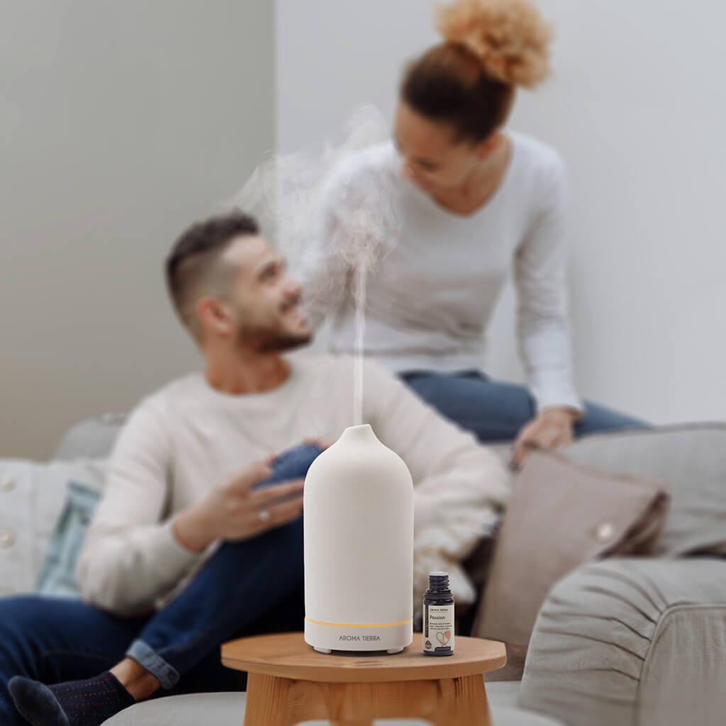 Aroma Tierra Organic Passion essential oil blend  best for reducing anxiety, and helps release inhibitions