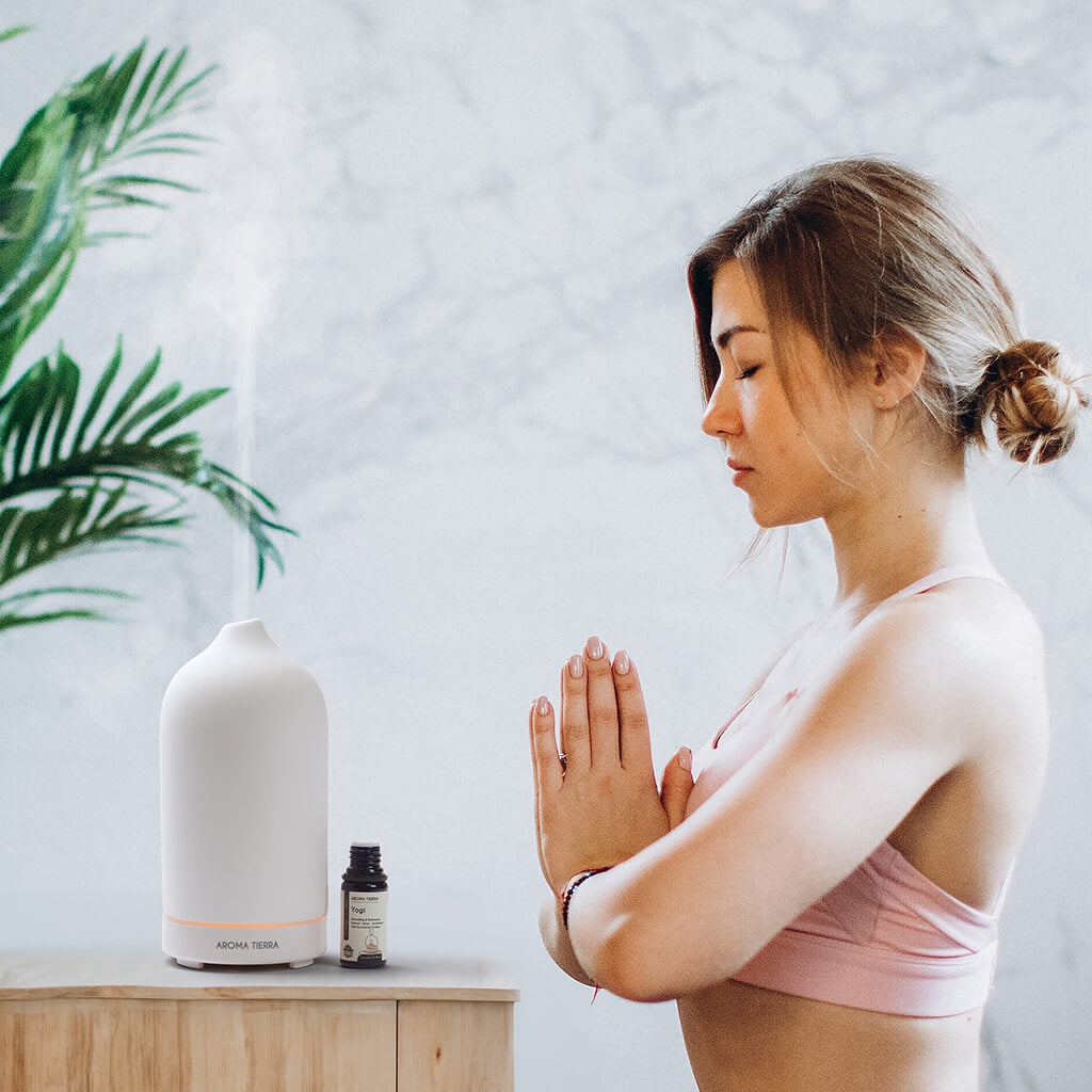Aroma Tierra Organic Yogi essential oil  best l for yoga and meditation.