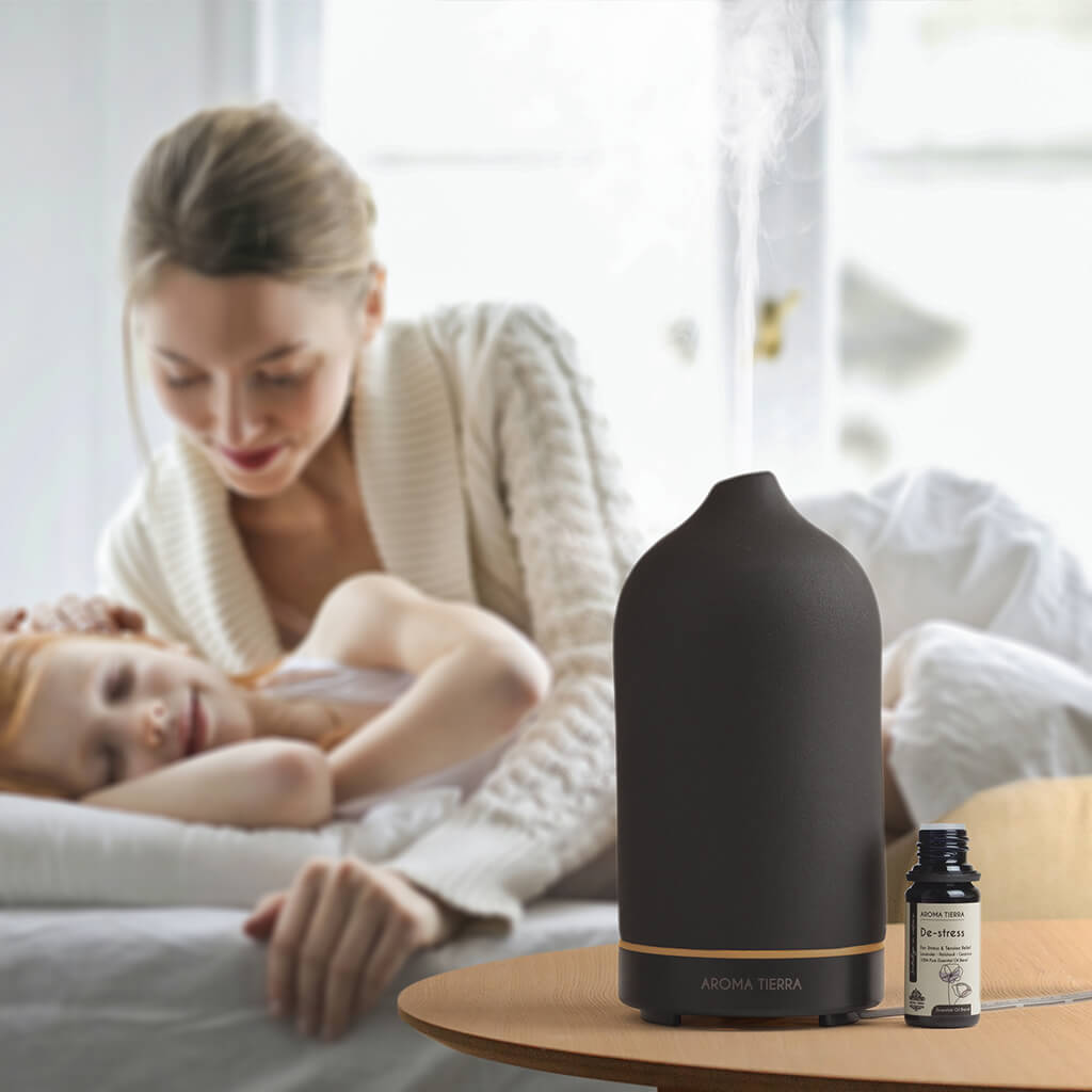 Best organic de-stress essential oil for relaxation and calming, safe for babies