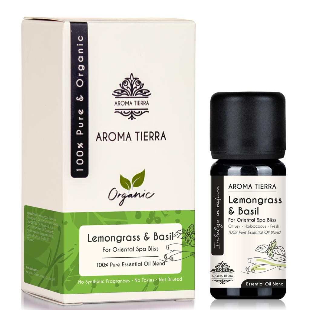 Lemongrass & Basil Essential Oil – Spa-Inspired Relaxing Aroma