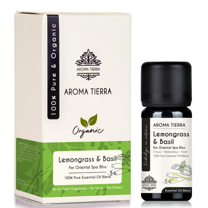 Lemongrass & Basil Essential Oil – Spa-Inspired Relaxing Aroma