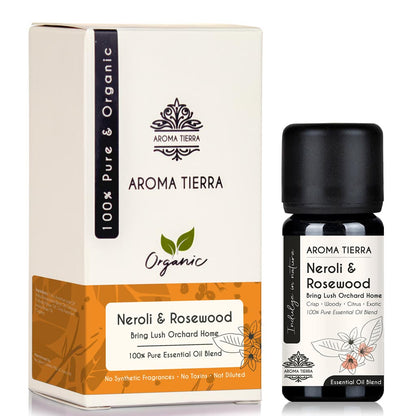 Neroli & Rosewood Essential Oil Blend – Uplifting Floral-Woody Aroma