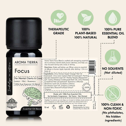 Focus Essential Oil Blend – For Mental Clarity & Concentration