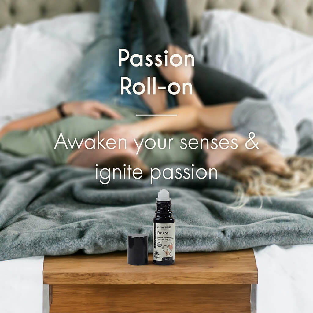 100% Certified Organic and Natural Aroma Tierra Passion Roll-on essential oil  captivating aroma, senses stimulating 