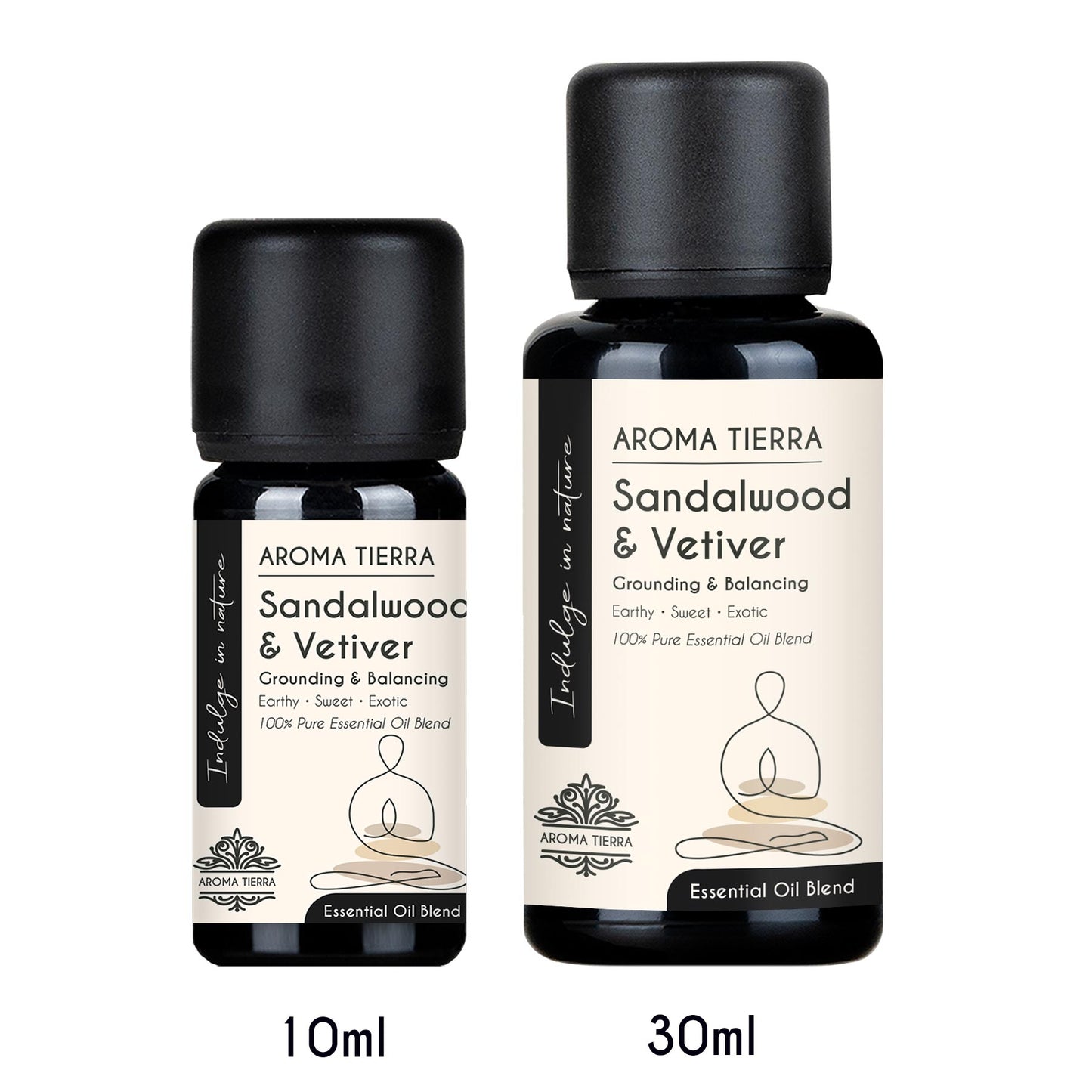 Sandalwood & Vetiver Essential Oil Blend – Grounding Aroma for Yoga, Meditation & Peace