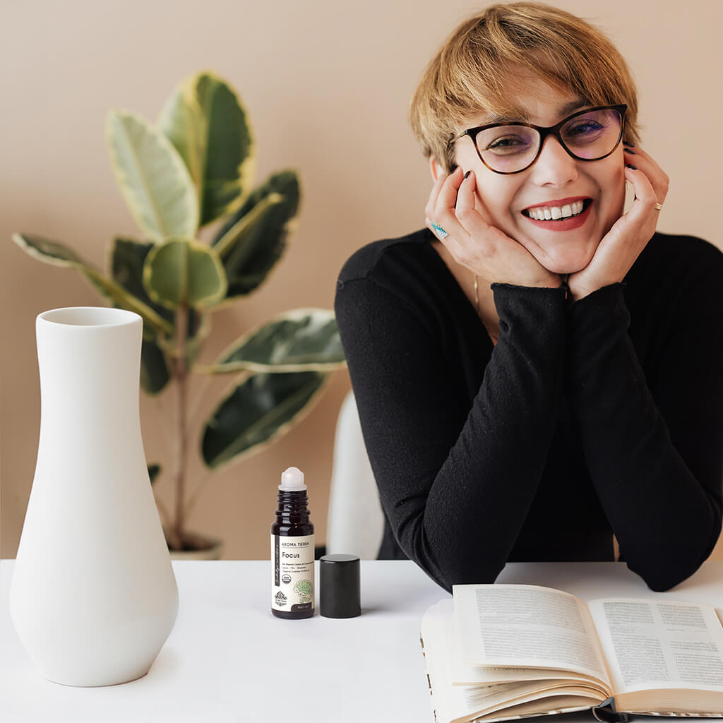 Aroma Tierra Organic Focus Roll-on oil  best energizing essential oil.
