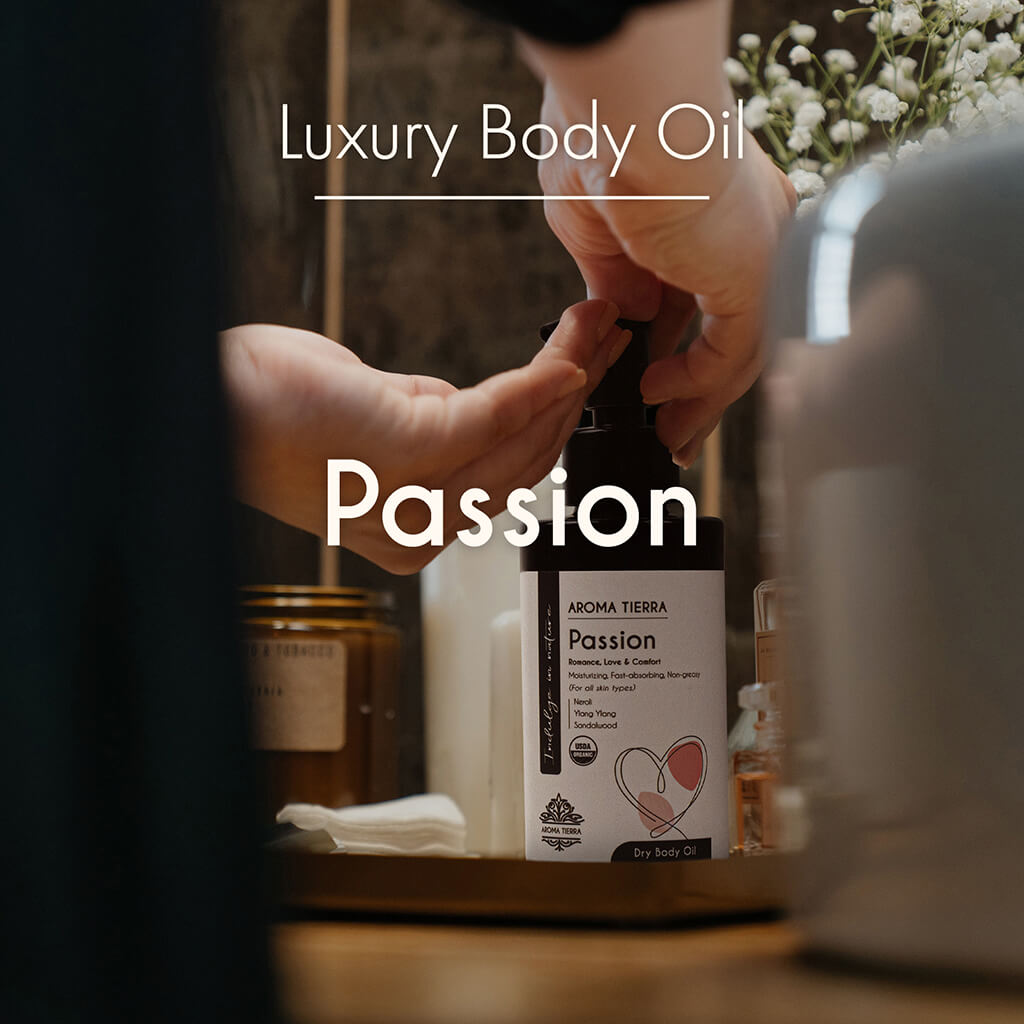 100% Pure Organic Passion dry body oil  moisturizes the skin and makes it soft and supple, for all skin type.