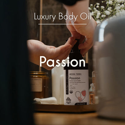 100% Pure Organic Passion dry body oil  moisturizes the skin and makes it soft and supple, for all skin type.