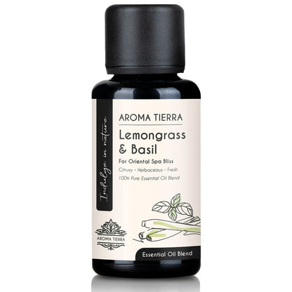Lemongrass & Basil Essential Oil – Spa-Inspired Relaxing Aroma