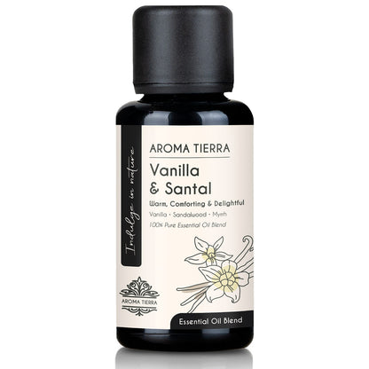 Vanilla & Santal Essential Oil Blend - Warm, Comforting & Delightful Aroma