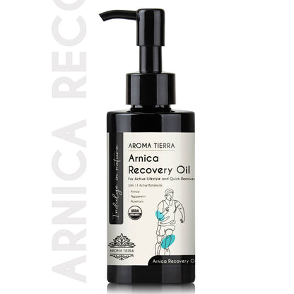 Aroma Tierra Arnica Recovery Body Massage Oil support an active lifestyle, everyday wellness, and quick recovery