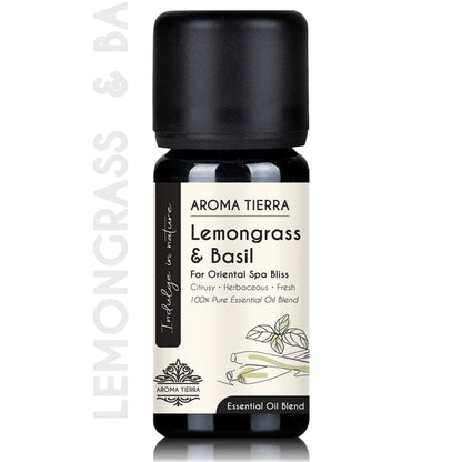 Lemongrass & Basil Essential Oil – Spa-Inspired Relaxing Aroma