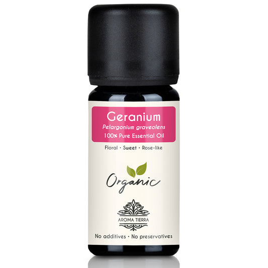 Organic Geranium Essential Oil (Rose Geranium) - 100% Pure