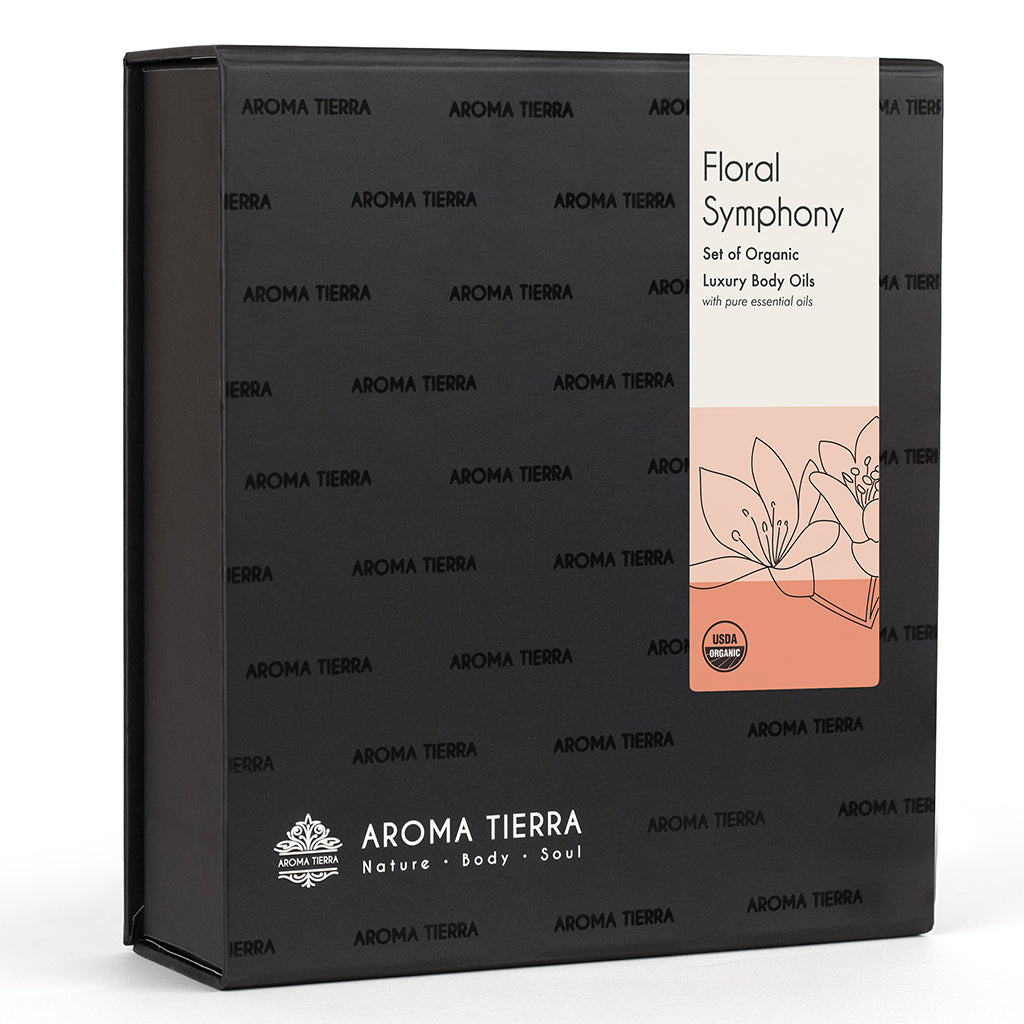 Aroma Tierra luxury body oils for love and romance, floral scent, romantic atmosphere