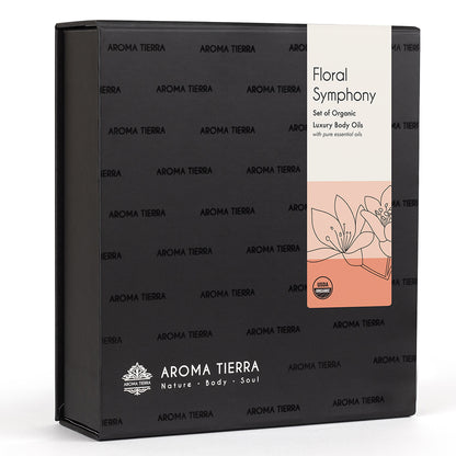 Aroma Tierra luxury body oils for love and romance, floral scent, romantic atmosphere