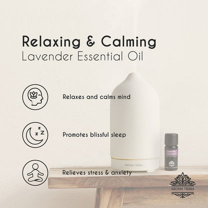 Aroma Tierra Lavender essential oil steam relieves stress and anxiety, calming and relaxing 