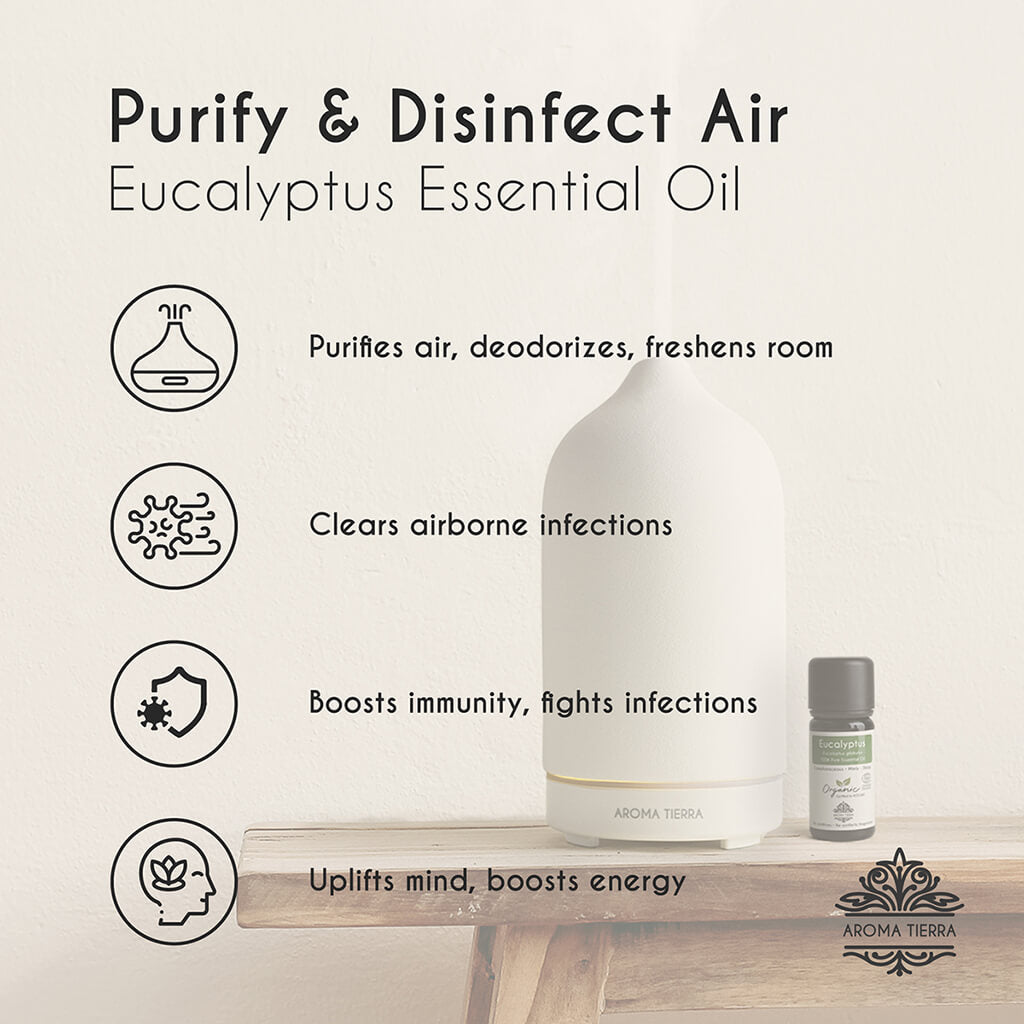 Organic Eucalyptus Essential Oil - 100% Pure Natural