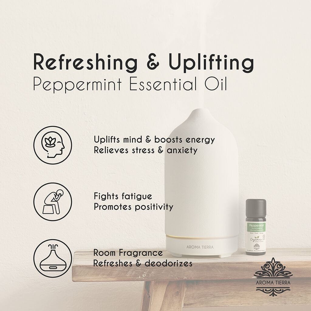 Organic Peppermint Essential Oil - 100% Pure Natural