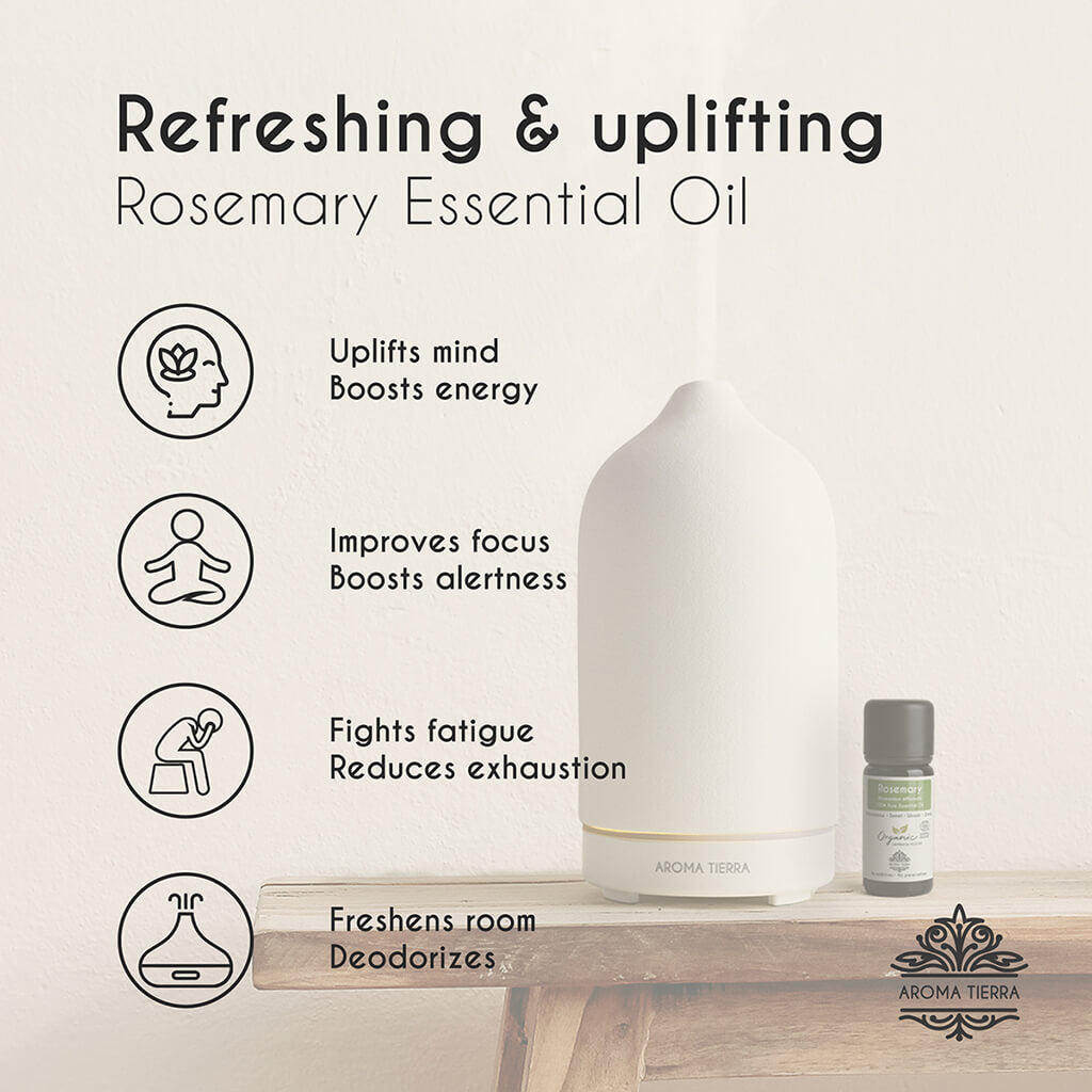 Organic Rosemary Essential Oil (Rosemary Oil) - 100% Pure Natural