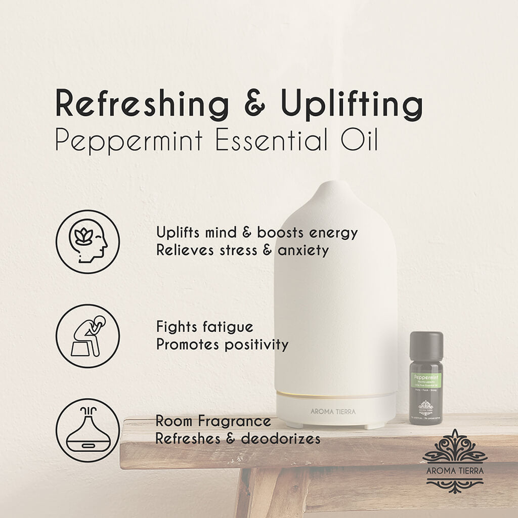 Peppermint Essential Oil (Mint Oil, Mentha piperita) - 100% Pure