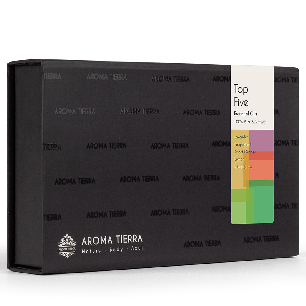 Top 5 Organic Essential Oil Set - For Gift, Diffuser, Sleep, Relaxation, Skin & Hair